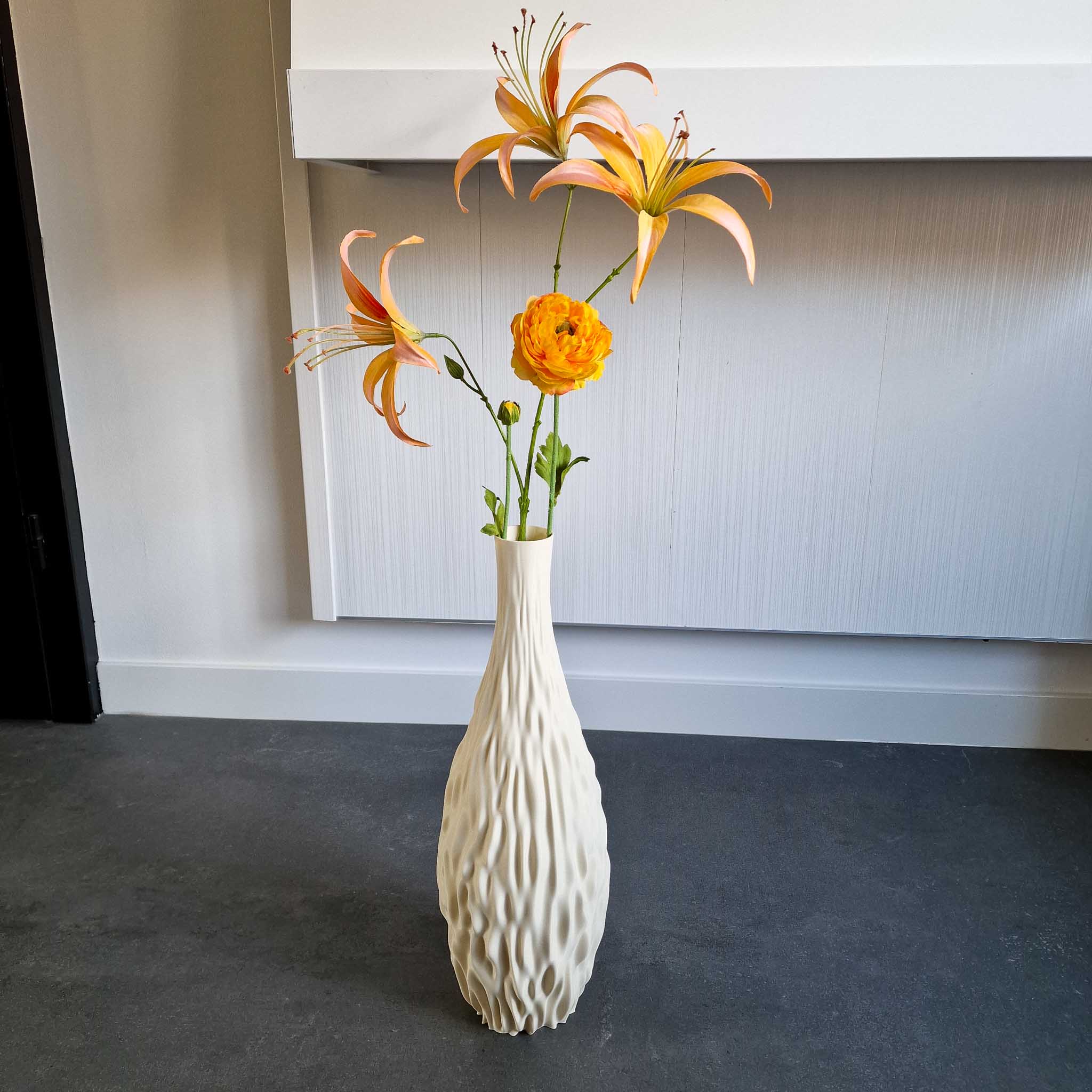 Ivory Ikebana Vases, Harmony in Floral Arrangement